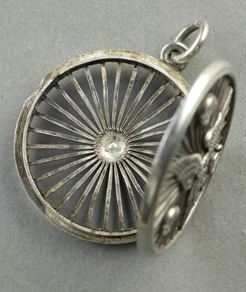 Cyclists Touring Club Victorian Silver Membership Certificate Holder/ Pendant, and Enamel Certificate for 1899